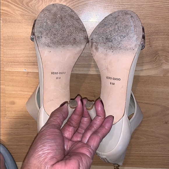 BCBGMaxaZria gladiator tan pumps size 8.5 EUC - Picture 6 of 7